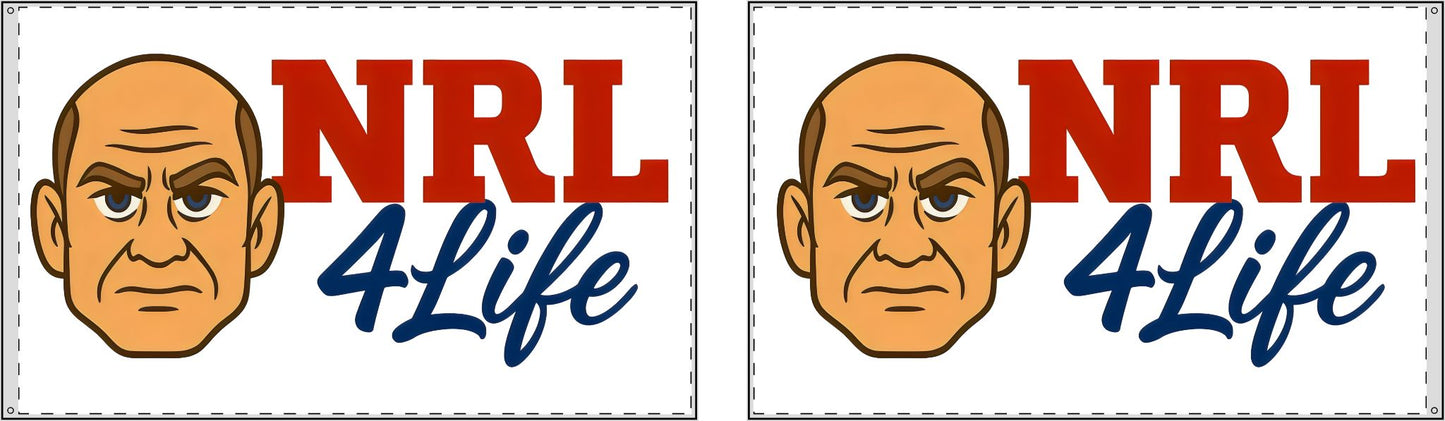"NRL 4Life" 3'x5' Double Sided Flag