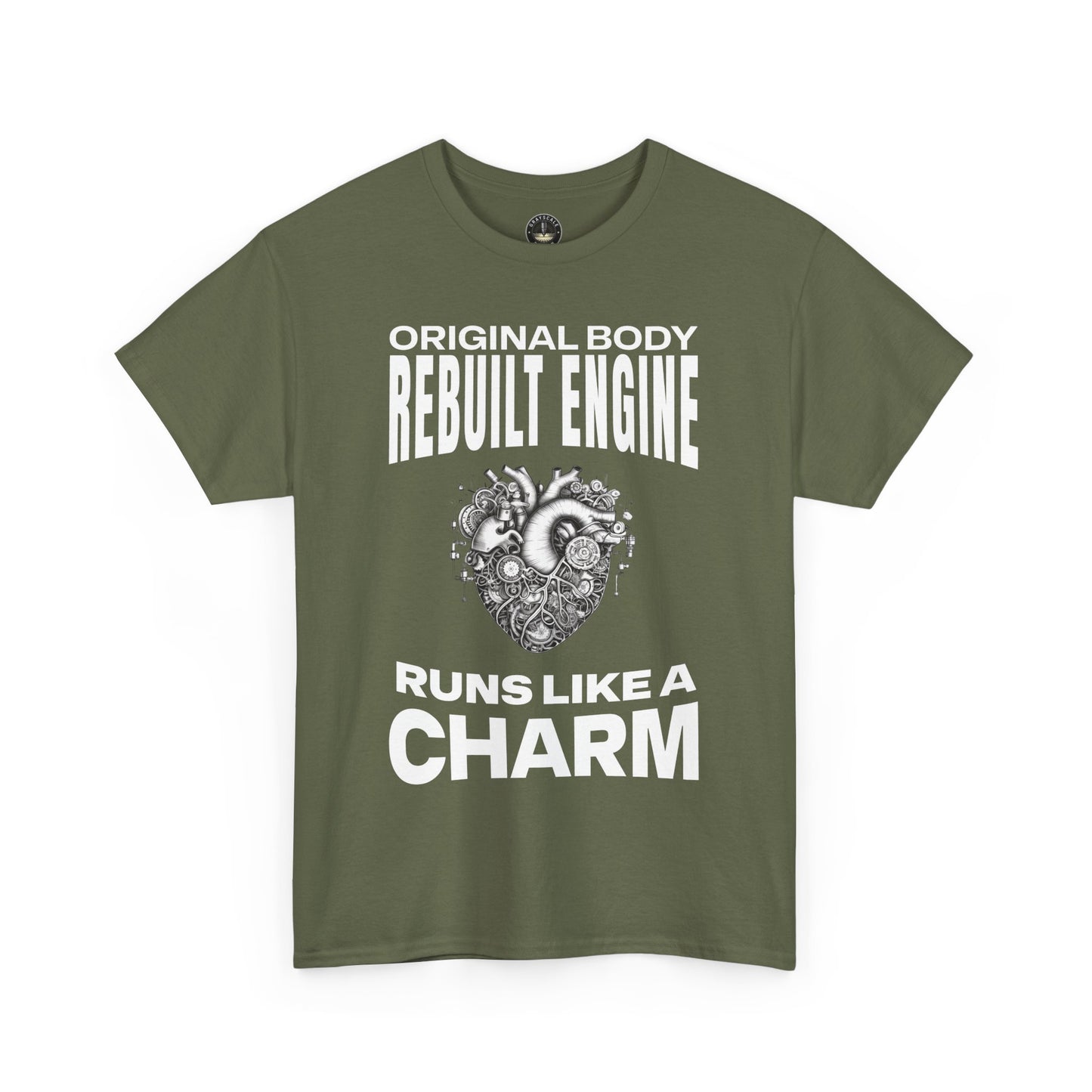 "Original Body, Rebuilt Engine - Runs Like a Charm" Heart Surgery Survivor T-Shirt