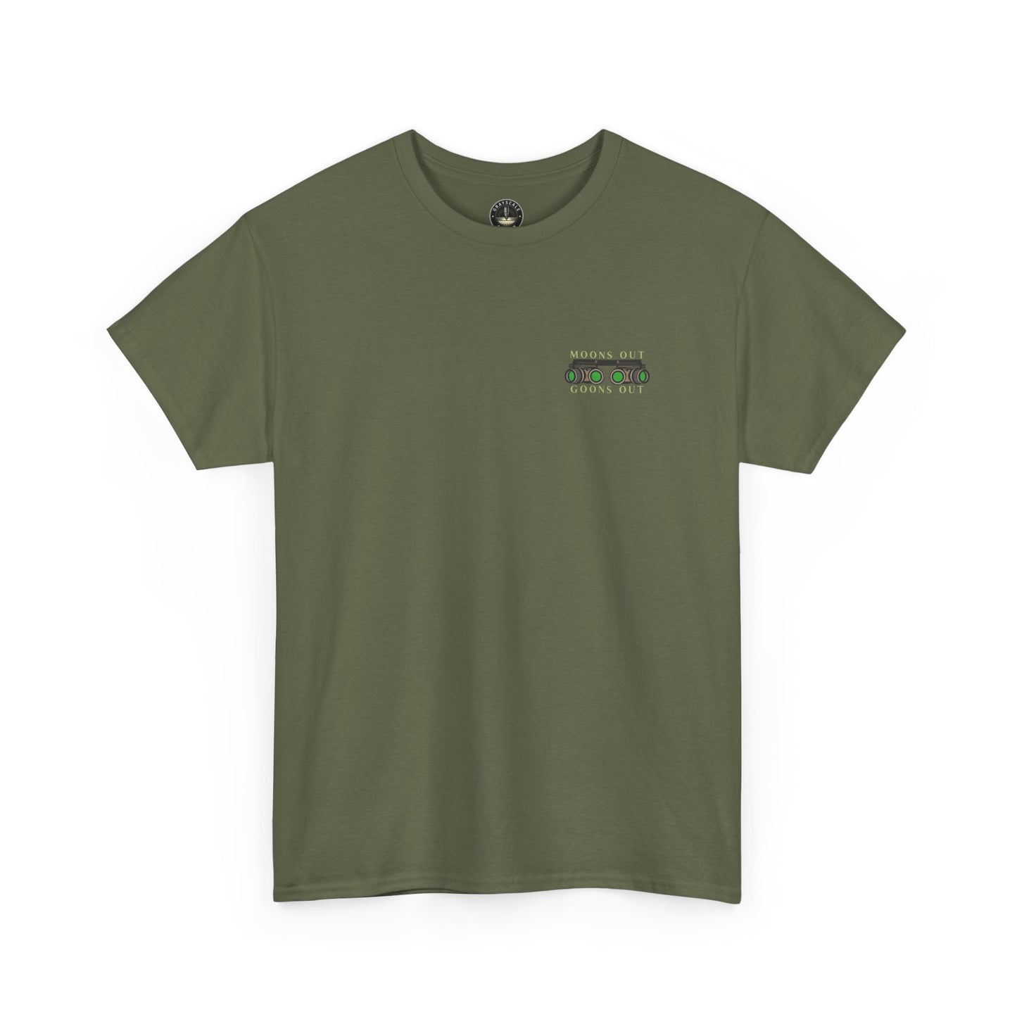 “Moons Out, Goons Out” Angry Tactical Squirrel T-Shirt – NVG-Rated Mayhem from the Night Shift's Worst Idea