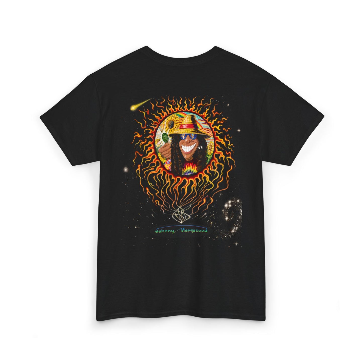 Johnny Hempseed – Cosmic Bloom T-Shirt (Galactic Roots Edition)